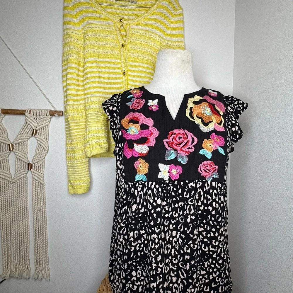 Trina Turk Knit Cardi Sweater Ashbridge Yellow & White Striped Knitted Cardigan